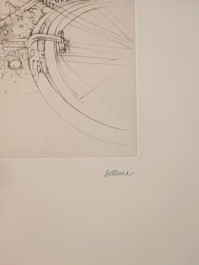 Hans BELLMER -  Fillette à vélo - 1972 - Gravure 2