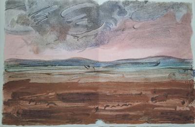 Jacques Birr - Paysage au crépuscule - Lithographie originale 2