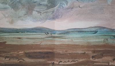 Jacques Birr - Paysage au crépuscule - Lithographie originale 2