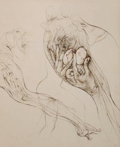 Hans Bellmer - The Egg, 1972 - Engraving 2