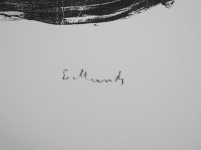 Edvard MUNCH : Broche, Eva Mudocci, Lithographie signée 2