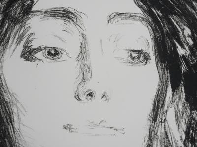 Edvard MUNCH : Broche, Eva Mudocci, Lithographie signée 2