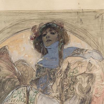 Alphonse Mucha - Judith I - Etude (D’après) - Sérigraphie 2