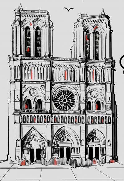 BLOCK513. NOTRE DAME. Impression Pigmentaire numérotée 2