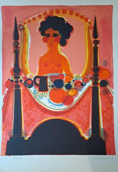 Frédéric Menguy - Le Déjeuner, Les Angéliques, 1975 - Lithographies originales signée et numérotée 2
