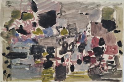 Gérard Diaz - Paysage - Gouache signée au crayon 2