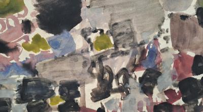 Gérard Diaz - Paysage - Gouache signée au crayon 2