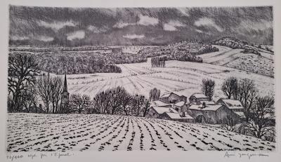 André Jacquemin - Dégel près d’Epinal - Gravure à l’eau forte, signée et numérotée au crayon 2