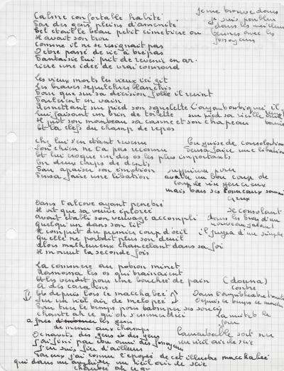 Georges BRASSENS - Chanson autographe 2