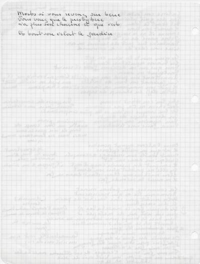 Georges BRASSENS - Chanson autographe 2