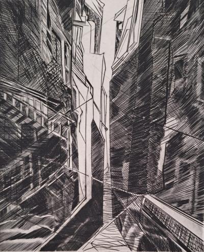George Ball - Passage - Engraving and drypoint, signed and numbered 2