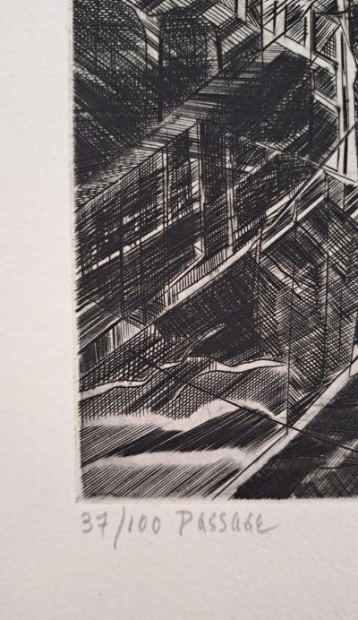 George Ball - Passage - Engraving and drypoint, signed and numbered 2