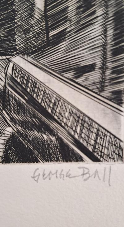 George Ball - Passage - Engraving and drypoint, signed and numbered 2