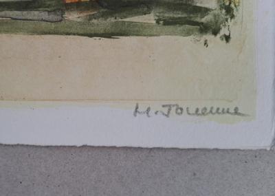 Michel Jouenne - Le marché - Lithographie originale signée au crayon 2