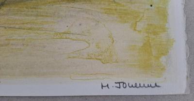 Michel Jouenne - La terrasse de café - Lithographie originale signée au crayon 2