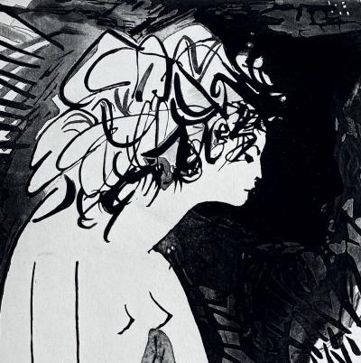 Pablo PICASSO - Femme assise, 1954 - Gravure signée dans la planche 2