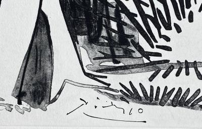 Pablo PICASSO - Femme assise, 1954 - Gravure signée dans la planche 2