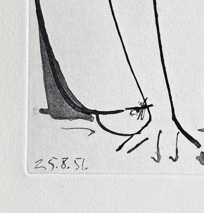 Pablo PICASSO - Femme assise, 1954 - Gravure signée dans la planche 2