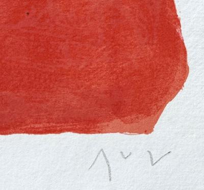 Bram VAN VELDE - Composition rouge et noire, 1977 - Lithographie originale signée numérotée crayon 2
