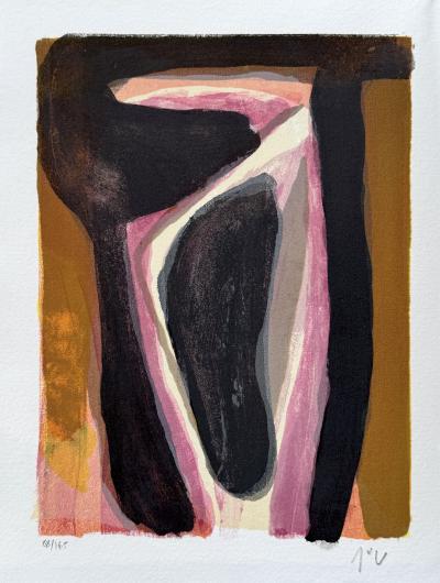 Bram VAN VELDE - Composition abstraite, 1977 - Lithographie originale signée numérotée crayon 2