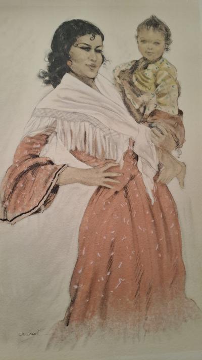 Edouard Jules Chimot - Félipa - Lithographie originale signée 2