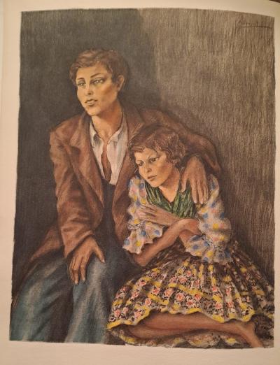 Edouard Jules Chimot - Juan et Rosita - Lithographie originale signée 2