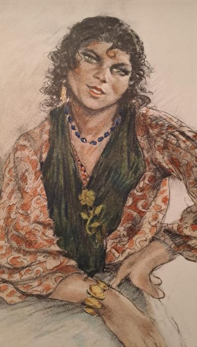 Edouard Jules Chimot - Maria - Lithographie originale signée 2