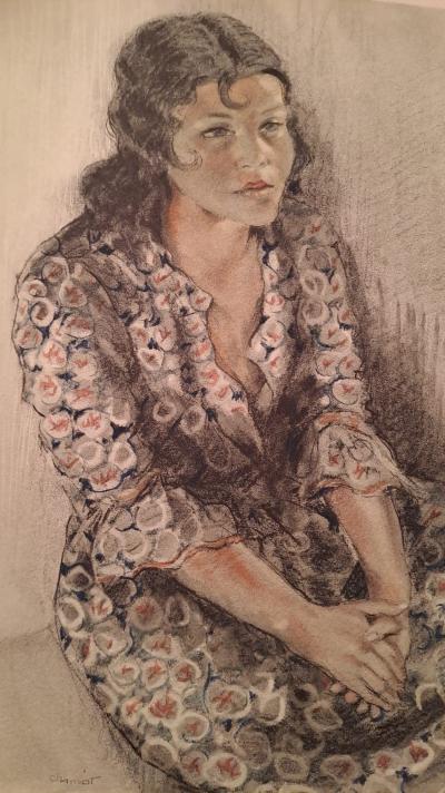 Edouard Jules Chimot - Rêverie - Lithographie originale signée 2