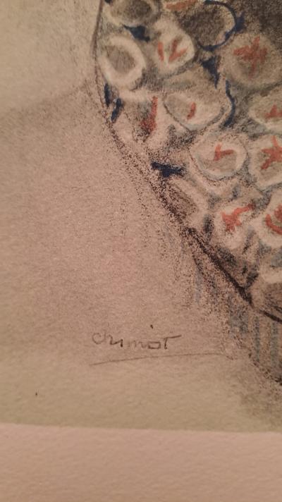 Edouard Jules Chimot - Rêverie - Lithographie originale signée 2