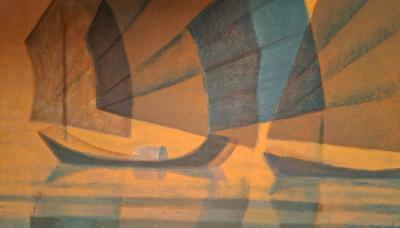 Louis Toffoli - Les jonques - Lithographie originale signée et numérotée au crayon 2