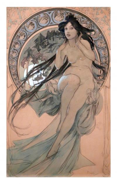 Alphonse Mucha (D’après) - Etude pour 