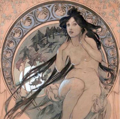 Alphonse Mucha (D’après) - Etude pour 
