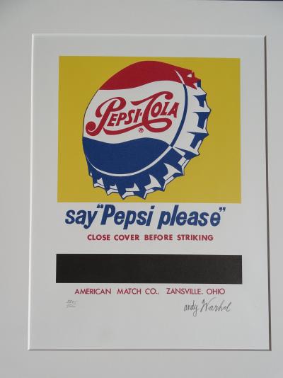 Andy Warhol (d’après), Pepsi, lithographie