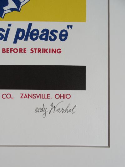 Andy Warhol (d’après), Pepsi, lithographie 2