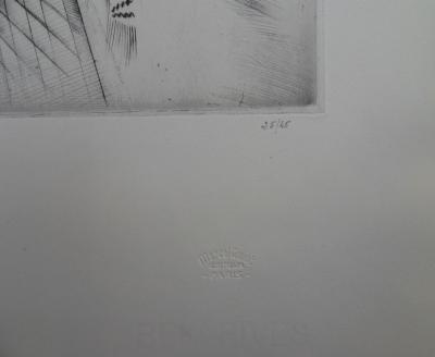 Mily POSSOZ : Jeune fille à l’ombrelle - Gravure originale signée 2