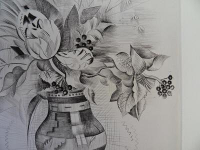 Mily POSSOZ : Le bouquet de tulipes - Gravure originale signée 2