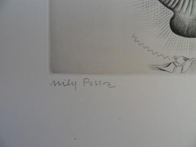 Mily POSSOZ : Le bouquet de tulipes - Gravure originale signée 2
