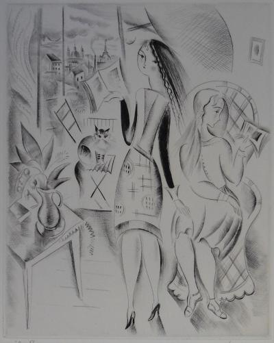 Mily POSSOZ : Les lectrices - Gravure originale signée 2
