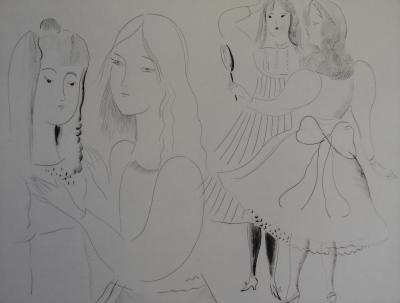 Mily POSSOZ : Les coquettes - Gravure originale 2