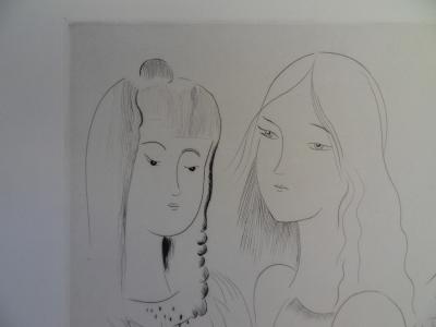 Mily POSSOZ : Les coquettes - Gravure originale 2