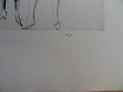Mily POSSOZ : Les coquettes - Gravure originale 2