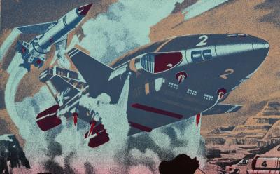 ERRO :  Shunga et missiles - Lithographie originale signée 2