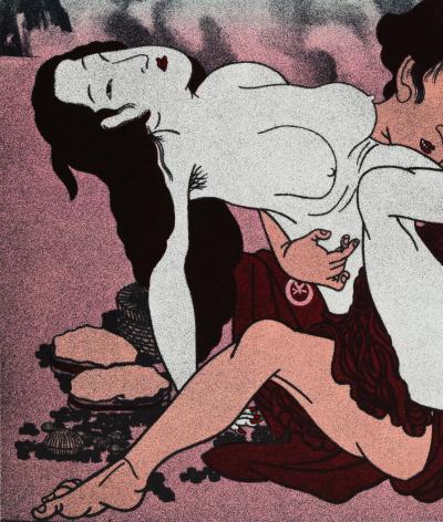 ERRO :  Shunga et missiles - Lithographie originale signée 2