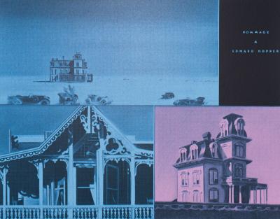 Jacques MONORY : Hommage à Edward Hopper - Sérigraphie originale signée 2