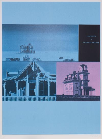 Jacques MONORY : Hommage à Edward Hopper - Sérigraphie originale signée 2