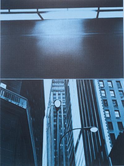 Jacques MONORY: Skyscrapers - Original signed silkscreen print 2