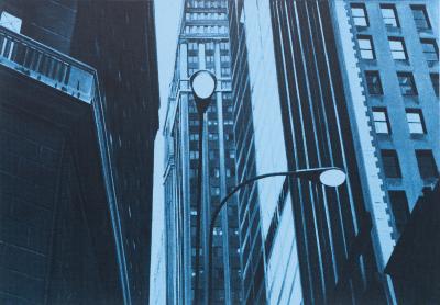 Jacques MONORY: Skyscrapers - Original signed silkscreen print 2