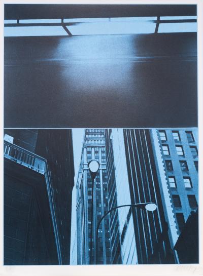 Jacques MONORY: Skyscrapers - Original signed silkscreen print 2