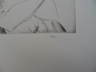 Mily POSSOZ: The young girls of the village - Original signed engraving 2
