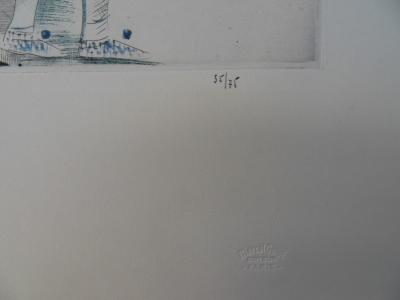 Mily POSSOZ : Les jeunes filles en promenade - Eau-forte originale signée 2